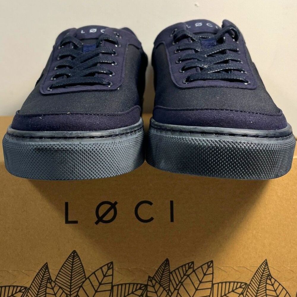 LOCI Women's Navy Nine Logo Low-Top Sneaker Shoes SZ 7.5 (38) NEW - Picture 3 of 7